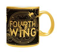 ABYSTYLE - Mug FOURTH WING Effet Doré Logo - Produit Officiel - 320 ml - Céramique