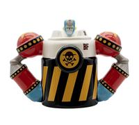 ABYSTYLE Mug One Piece Franky Shogun 3D - Produit Officiel - Modèle Iron Pirate - 450 ml - Finition Sculptée - Céramique - Boîte Carton