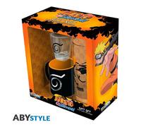 ABYSTYLE - Coffret NARUTO SHIPPUDEN Verre + Mug Espresso - Produit Officiel - Set 2 Pièces - Goodies Ninja Collector