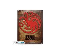 Abystyle Plaque métal Game of Thrones Targaryen