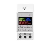 AC 110V 220V 100A din rail Voltage Current KWH monitor meter AMP voltmeter ammeter Wattmeter BIANMTSW(TOVAE2-100)
