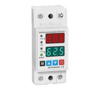 AC 220 V - Disjoncteur de tension et de courant réglable avec deux 40 A | AC 220 V protection de tension et de courant, réglable sur/sous tension, protection 40 A-63 A, pour double affichage LCD