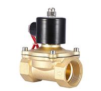 AC 220V Électrovanne Normalement Fermée Vanne Électromagnétique en Laiton 2 Position 2 Voies DN32 1-1/4" pour Eau, air, kérosène, Essence