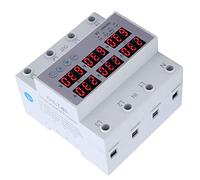 AC 390-500V Compteur de Puissance Voltmètre à Rail DIN triphasé Ampèremètre Protecteur de Surtension Automatique contre les Surintensités Compteur D'énergie Numérique triphasé (40A)