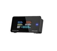 AC 6in1 220V 110V 50V~300V 100A Digital Ampermeter Power Energy Voltmeter Ammeter Volt Watt Kwh Temperature Meter Time Split CT(AC300V100A Split CT)