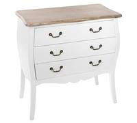 Chiffonnier ""Chrysa"" blanc 3 tiroirs - Atmosphera Créateur d'intérieur
