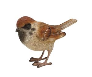 AC-Déco Décoration à Poser Moineau - Polyrésine - L 11,1 X P 4,9 X H 8 Cm