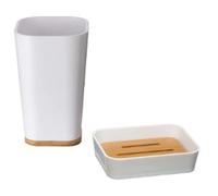 Ac-Deco Natureo Porte Savon & Gobelet Blanc