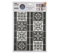AC-Déco Sticker Effet Frise sur carrelage - L 38,5 x l 25,5 cm - Noir