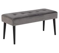 AC Design Furniture Gloria banc, Tissu, gris, L: 38 x W: 95 x H: 45 cm