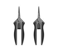 AC Infinity Lot de 2 sécateurs en acier inoxydable de 6,6 pouces, design ergonomique léger, lames de précision droites avec revêtement en titane anti-adhésif pour