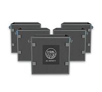 AC Infinity Lot de 5 pots carrés en tissu très résistant, sacs de culture réutilisables avec tissu non tissé épais de 500 g et boucles de tuteur pour plantes, pour la culture de fruits, légumes et
