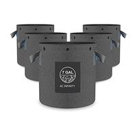 AC Infinity Lot de 5 pots, tissu résistant, sacs de culture à aération, 31,8 l, tissu non tissé épais de 500 g, anneaux multi-usages, palissage en douceur des fruits, légumes et fleurs