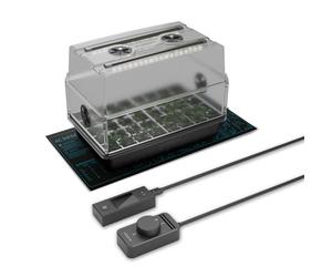 AC Infinity Serre à boutures, avec LED et Tapis Chauffant, 5 x 8 cm, dôme d'humidité avec LED Samsung LM301H Evo, Tapis de Germination étanche et Extensions de Hauteur ventilées