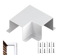 Ac Line Couvercle avec vis coudes plats en métal Manchon décoratif | Coude plat pour tuyau de tuyau, pompe à chaleur CVC, tuyau, plomberie, maison, extérieur, jardin, cour, garage