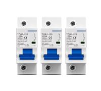 AC MCB Disjoncteur 1P 230/400V~50Hz/60Hz 80/100/125A | AC MCB TOB1-125 RAIL DIN PA66 à courant élevé 10kA 35MM(125A,3pc)