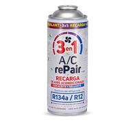 AC REPAIR Recharge Climatisation Voiture 3 en 1 Remplacement R134a avec Stop Fuite, Cartouche Gaz Réfrigérant pour Clim, Bonbonne 200g Plus Rendiment, Naturel et Écologique, Facile à Utiliser Soi Même