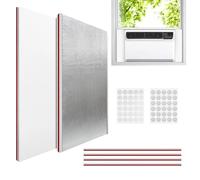 AC Side Panels For Window Units - Window Air Conditioner Side Panels | 2 pièces Waterproof Insulation Kit with Adhesive Foil Foam | Air Conditioner Side Anels For Home Apartment Office RV Use