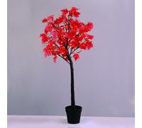 ACA Arbre d'automne artificiel « Érable » avec éclairage, 96 LED blanc chaud, 230 V, indice de protection IP44, hauteur 180 cm, en pot, câble d'alimentation de 5 m, X10961447