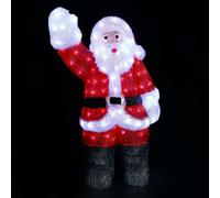 ACA Décoration de Noël lumineuse en acrylique, Père Noël qui fait signe, 150 LED, blanc froid, indice de protection IP44, 30 x 27 x 60 cm, câble d'alimentation de 5 m, X08150228