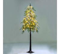 ACA Pin artificiel enneigé, 56 LED blanc chaud, 230 V, indice de protection IP44, socle de 120 cm, 17 x 17 cm, câble d'alimentation de 5 m, X10561446