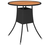vidaXL Table à manger pour le dîner Gris et acacia 70 x 70 x 73 cm