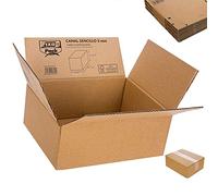 Acan Fixo- Lot de 10 boîtes multi-usages en carton 30 x 20 x 15 cm pour emballage colis, idéal pour déménagement, entreprise en ligne, cadeau à la famille des amis, etc