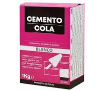 Acan Tradineur Ciment colle en poudre, collage et fixation de carreaux, surfaces horizontales et verticales, intérieures et extérieures (blanc - 1 kg)