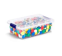 Acan Tradineur Mini boîte de rangement transparente en plastique pour ranger boutons, fils ou aliments 3,8 x 12 x 8 cm 200 ml