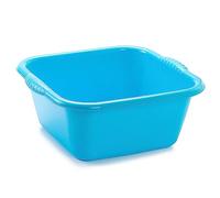 Acan Tradineur Seau Bassine multifonction en plastique, produit et outil de nettoyage, forme carrée, capacité de 10 litres, 36,5 x 33,5 cm, bleu