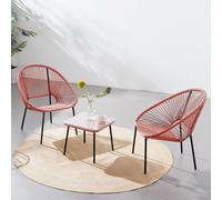 Concept Usine – Set de 2 fauteuils + table basse Acapulco – Terracota