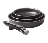 ACCADEMIA MUGNANO Lot De 3 Poêles - Amovible - Pour Induction - 20/24/ 28/ cm - Noir