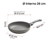 Accademia Mugnano Poêle Anti-Adhésive Pour Plaque À Induction - 26 cm
