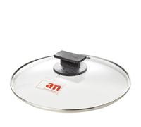 Accademia Mugnano Couvercle en Haut de Gamme gehãrtetem Verre, 22 cm, Stone Minéral Le Cuore di Pietra