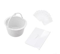 Accarugty Kit de 12 écumoires de piscine avec panier et sacs filtrants compatibles avec Hayward SP1091LX SP1091WM remplace SPX1091C SPX1091K1 Blanc
