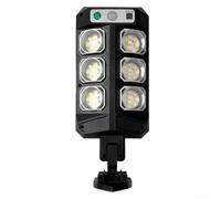 Accarugty Lampe de sécurité à détecteur de mouvement, applique murale solaire d'extérieur, projecteur LED à énergie solaire, étanche, éclairage de clôture de jardin, éclairage extérieur sans fil (A)