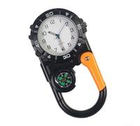 Accarugty Montre de poche à mousqueton, clip de randonnée, accessoires d'équipement de camping, montre de ceinture à clipser, montre d'extérieur lumineuse, montre à suspendre pour sac à dos, montre de