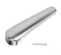 Accarugty Poignée de porte en plastique pour caravane, camping-car et salle de bain - Trou de 7 mm, finition argentée avec vis de fixation - Design compact résistant à la rouille pour une installation