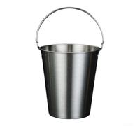 Accarugty Seau à glace en acier inoxydable, poubelle à champagne, récipient refroidisseur de vin, support de collation, panier de poulet frit, refroidisseur de boissons de camping, restaurant (argenté