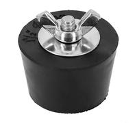 Accarugty Siphon de piscine en caoutchouc pour hiverner - Bouchon de tuyau antigel très résistant avec insert en acier inoxydable - Joint anti-rétrécissement résistant au froid - 63 mm
