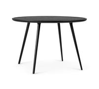 Accent Dining Table d 110 Mater Chêne Laqué Teinté Noir - 5704794014254