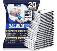 Accenter Sac Sous Vide Vetement Aspirateur,Housse Sous Vide 20 Pièces | Gain de Place Housses de Rangement Sous Vide Facile d Utilisation Housse Rangement Couette Rangement Vetement
