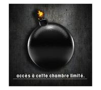 Accès Chambre Limité - Bombe (20x20cm) - Sticker/Autocollant
