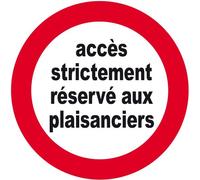 Accès Strictement Réservé Aux Plaisanciers - 20cm - Sticker/Autocollant