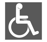 Accessibilité Handicap Moteur Gris - 5cm - Sticker/Autocollant