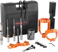 Accessoire à mortaiser pour perceuse à colonne, jeu de 4 forets carrés, jeu de localisateurs pour perceuse d'établi, outils à mortaiser et à tenonner avec 5 douilles, pour le travail du bois, mortaisa