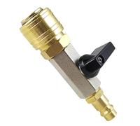 Accessoire Compresseur à Air, Raccord Rapide Air Comprimé Pneumatique, Raccord Compresseur Pneumatique 1/4, Robinet à Bille en Laiton, Raccords avec Embout NW 7,2, Pour la Plupart des compresses
