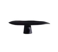 Accessoire de cuisine moderne Bol à fruits en céramique, bol base haute, assiette de grande capacité, utilisée for la décoration maison, centrale table manger et du comptoir(Noir,Grand)