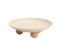 Accessoire de cuisine moderne Bol à fruits en céramique trois pieds, bol for comptoir de cuisine, blanc, clés, panier for décoration