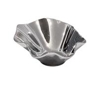 Accessoire de cuisine moderne Bol décoratif à bord ondulé, bol de service polyvalent for fruits et amuse-gueules, vaisselle for la cuisine le salon(Silver)